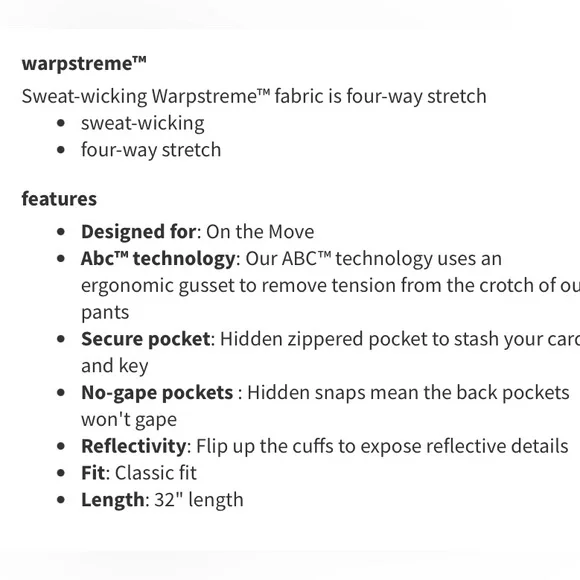 Lululemon Commission Pant. Size 36 - Picture 6 of 6